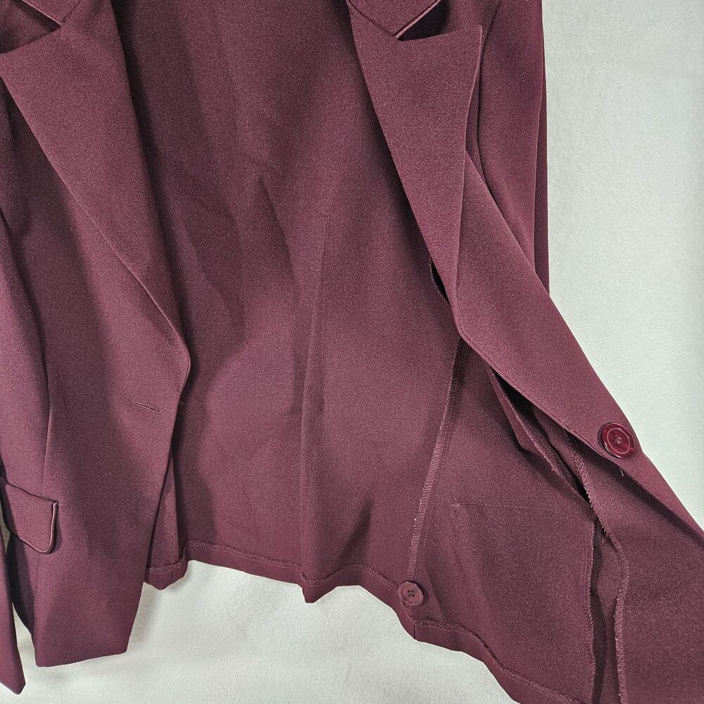 Be Smart Maroon Unlined Dress Blazer Women's Size 7/8 Workwear, Classic, Biz - Picture 6 of 8